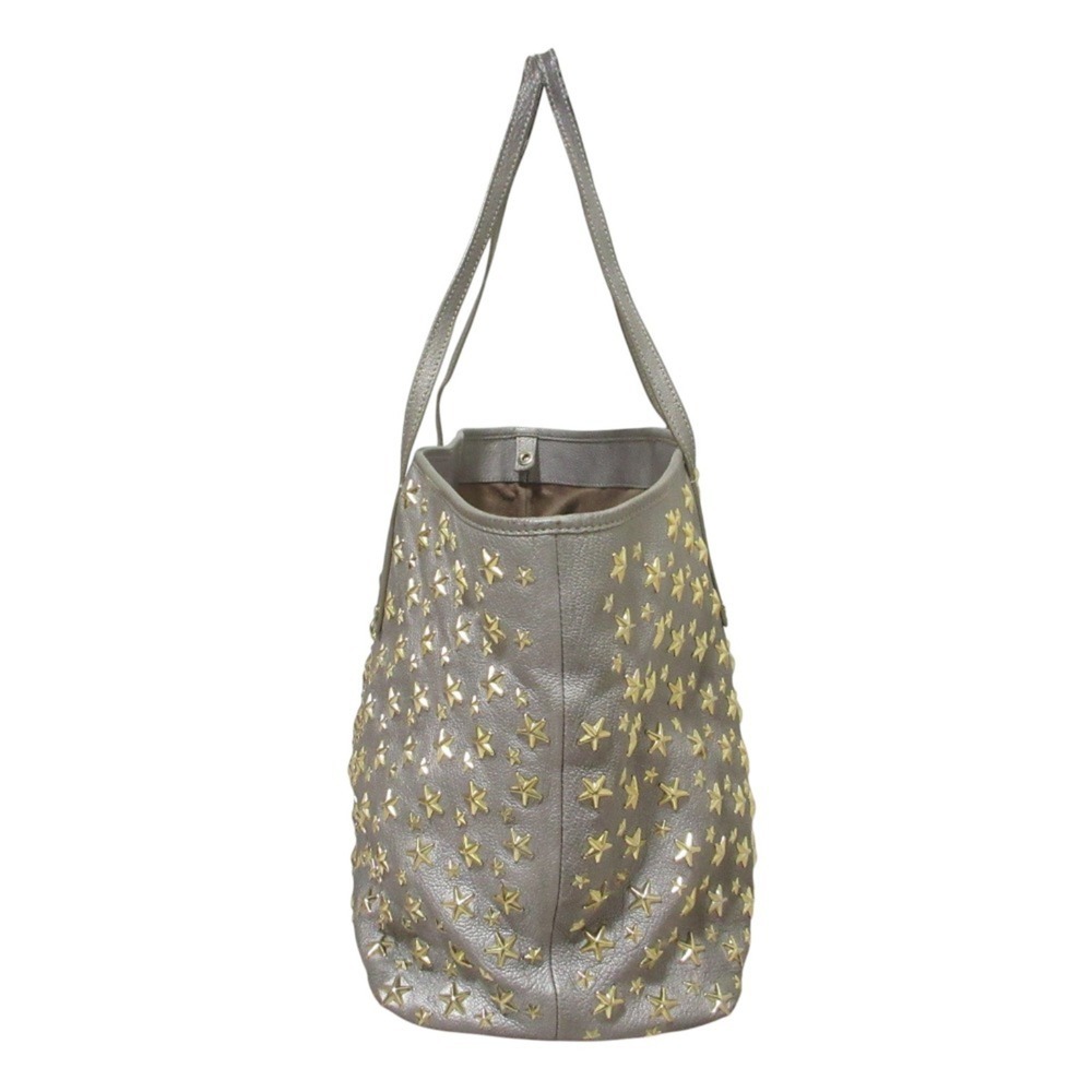 JIMMY CHOO Sasha M Star Studded Leather Tote Bag, Silver, Women's - Picture 6 of 14
